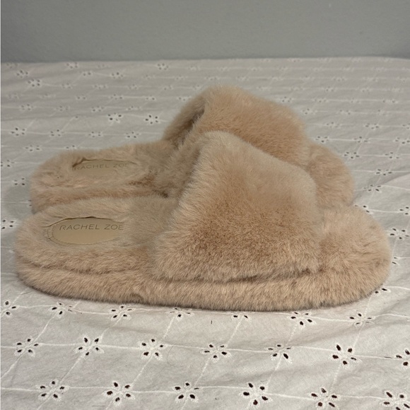 Rachel Zoe Shoes - Rachel Zoe Faux Fur Slide Slippers Beige‎ Women’s XL 9.5–10.5 Cozy